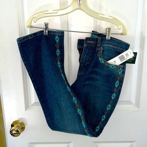 NWT! Ralph Lauren Women’s Straight Leg  w/ Native American Beading 2 Petite